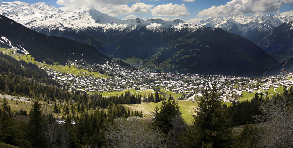 View down to Verbier